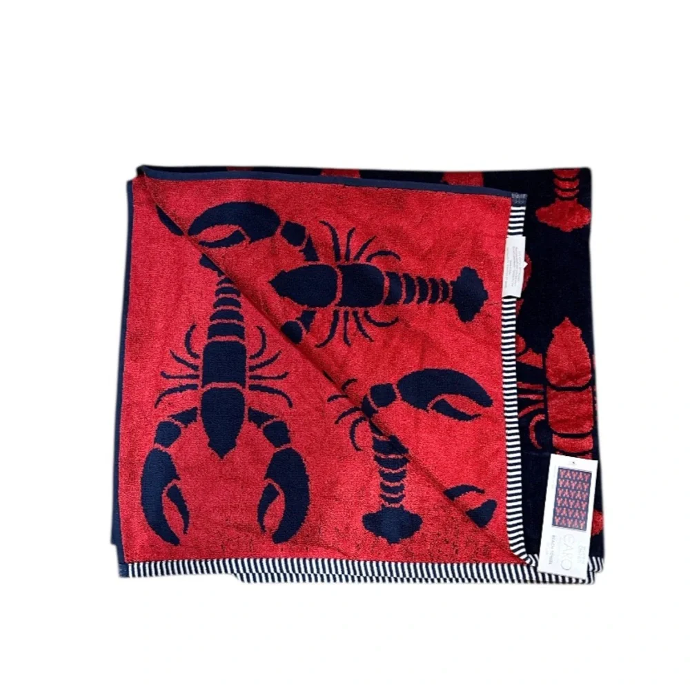 NEW Caro LOBSTER/CRAWFISH DESIGN REVERSIBLE Beach Towel